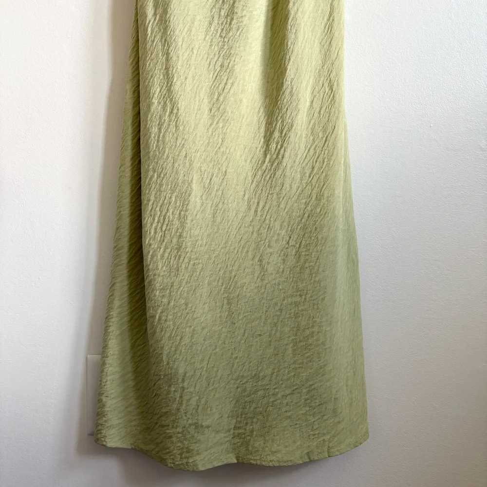 Abercrombie & Fitch Strapless Twist-Front Maxi Dress in Light Green